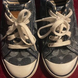 Coach Navy and White Sneakers